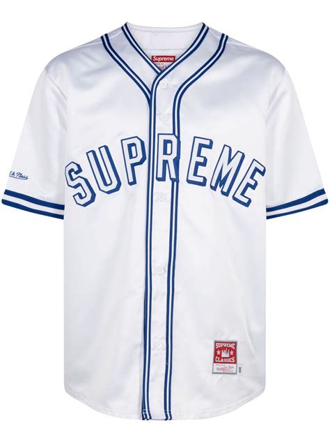 supreme satin baseball jersey.